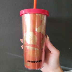 Starbucks Europe Fall 2022 12oz leaves acrylic tumbler